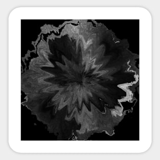 Black Rose Fluid Pour Sticker